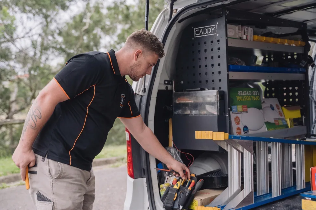Licensed Drummoyne electrician working on a residential job